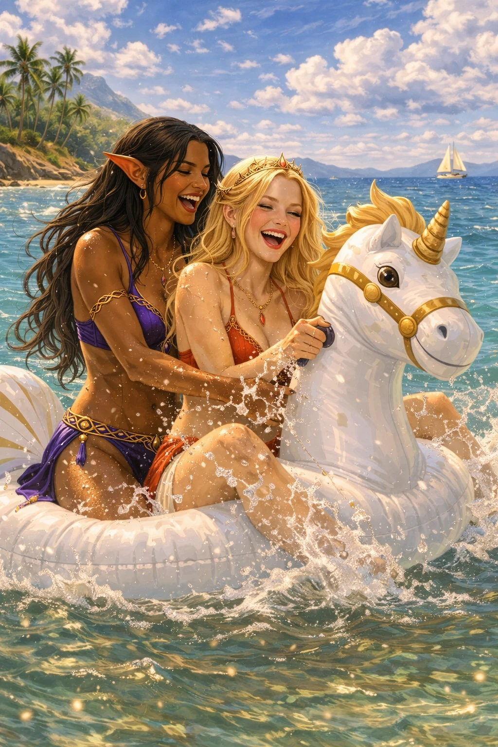 Together on a floatie