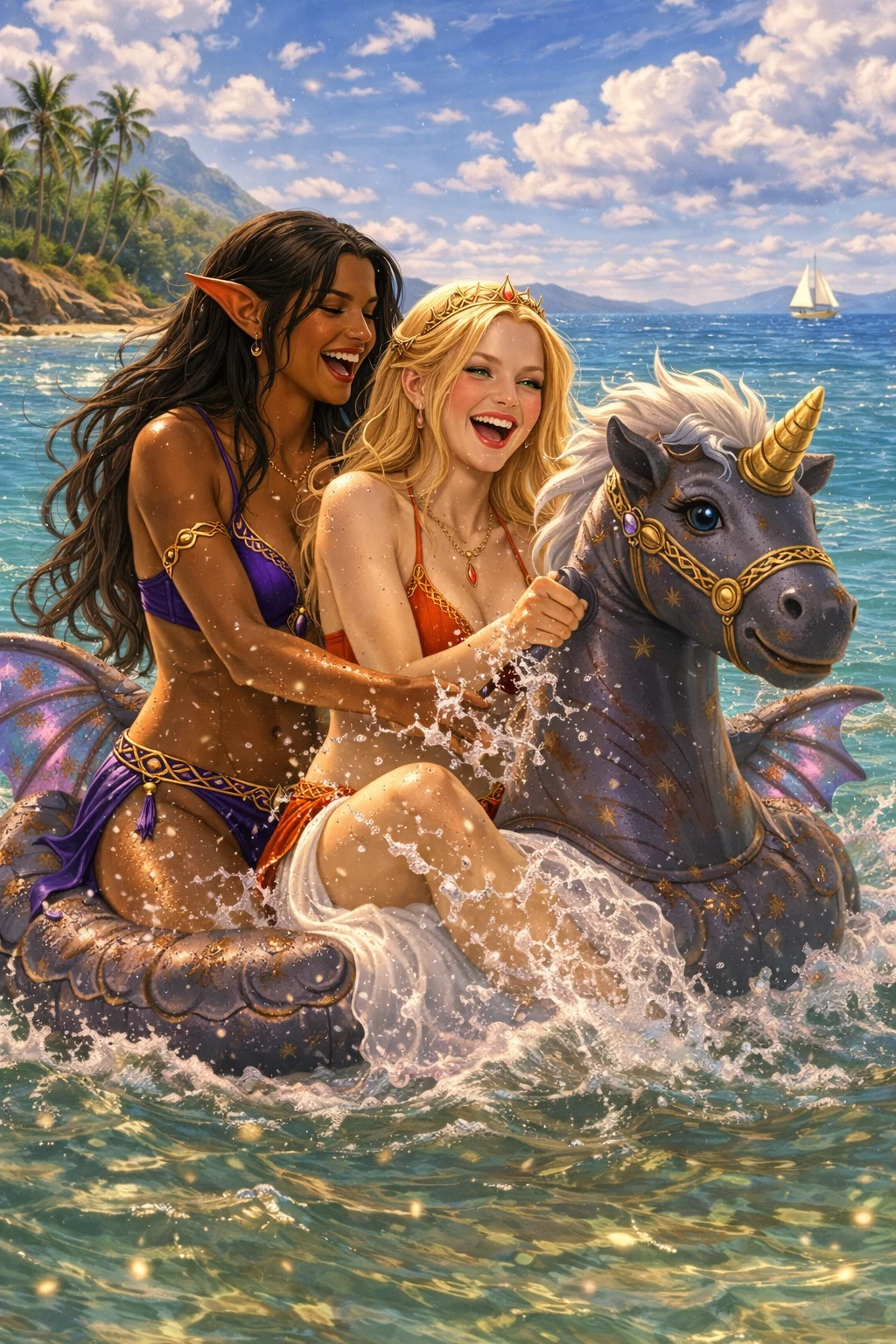 Together on another floatie