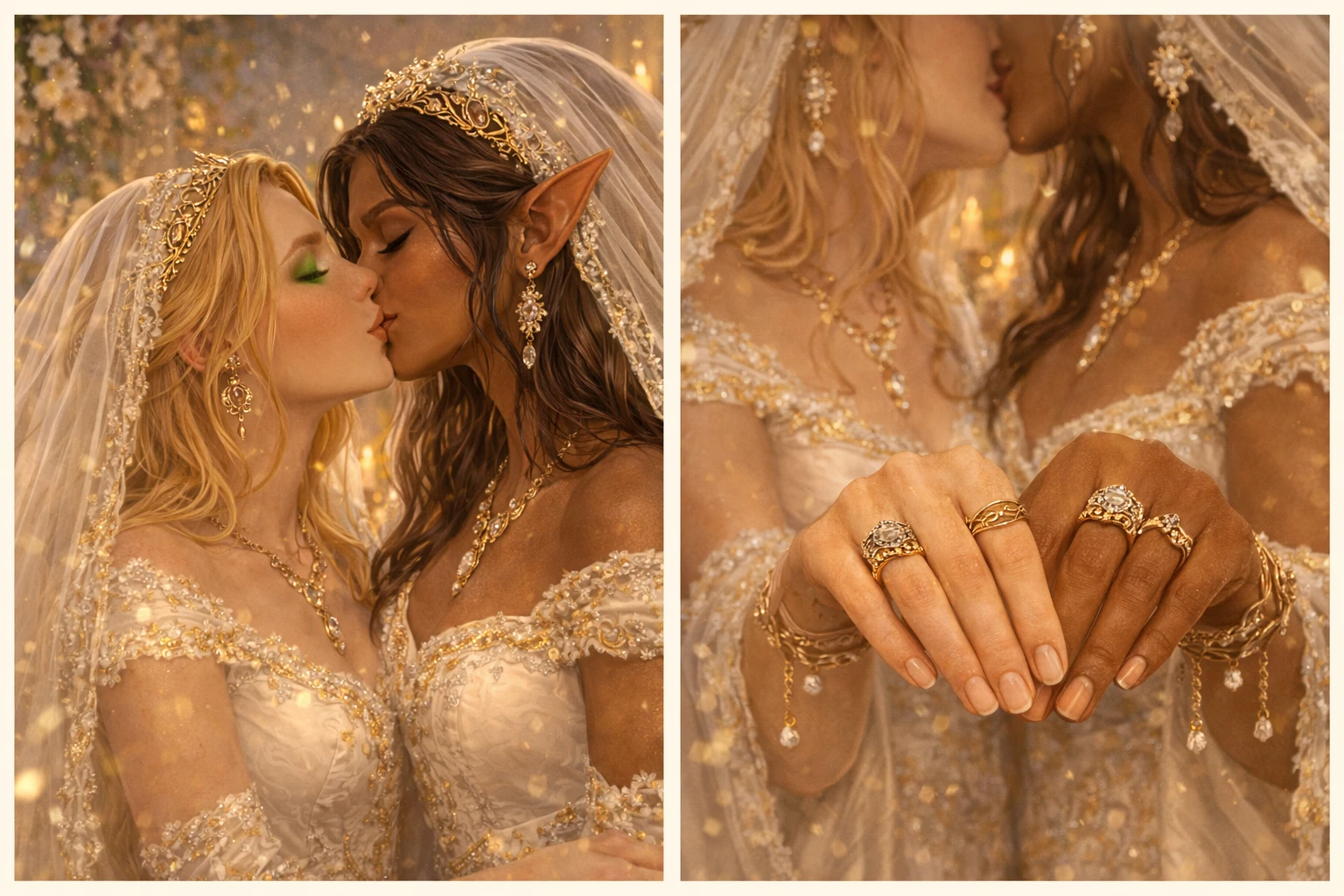 Ceremony Kiss and Rings